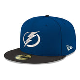 Tampa Bay Lightning New Era Core Logo Two-Tone 59FIFTY Fitted Hat - Blue | New Era near me