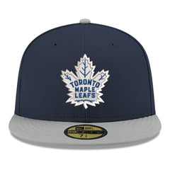 Toronto Maple Leafs New Era Core Logo Two-Tone 59FIFTY Fitted Hat - Navy | New Era Clearance