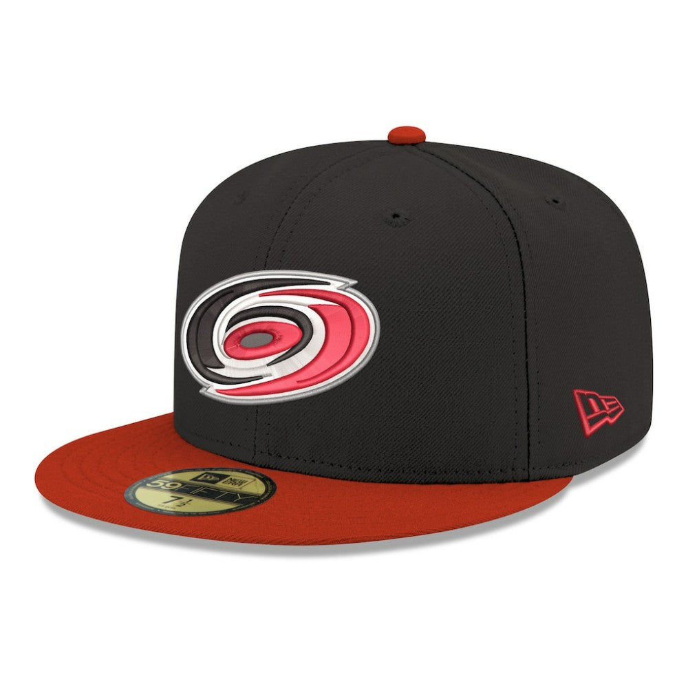 Carolina Hurricanes New Era Core Logo Two-Tone 59FIFTY Fitted Hat - Black | New Era Clearance