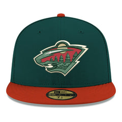 Minnesota Wild New Era Core Logo Two-Tone 59FIFTY Fitted Hat - Green | New Era Clearance
