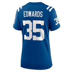 Johnathan Edwards Indianapolis Colts Women's Team Game Jersey - Royal - Nike