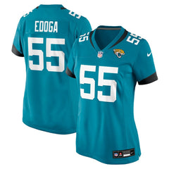 Chuma Edoga Jacksonville Jaguars Women's Team Game Jersey - Teal - Nike