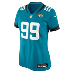 Austin Johnson Jacksonville Jaguars Women's Team Game Jersey - Teal - Nike