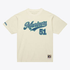 Ichiro Suzuki Seattle Mariners Mitchell & Ness Cooperstown Collection Throwback Name & Number T-Shirt for sale
