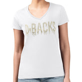 Arizona Diamondbacks G-III 4Her by Carl Banks Women's Metallic Drop Lightweight V-Neck T-Shirt Sale