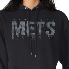 New York Mets G-III 4Her by Carl Banks Women's Metallic Drop Fleece Hoodie for sale