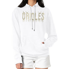 Baltimore Orioles G-III 4Her by Carl Banks Women's Metallic Drop Fleece Hoodie Sale
