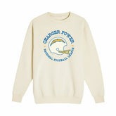 Los Angeles Chargers The Wild Collective Unisex Charger Power Fleece Sweatshirt - Cream - NFL