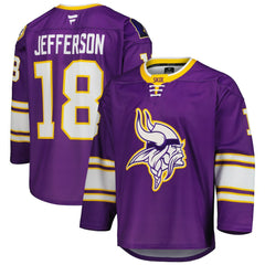 Justin Jefferson Minnesota Vikings Hockey Jersey - Purple - Fanatics