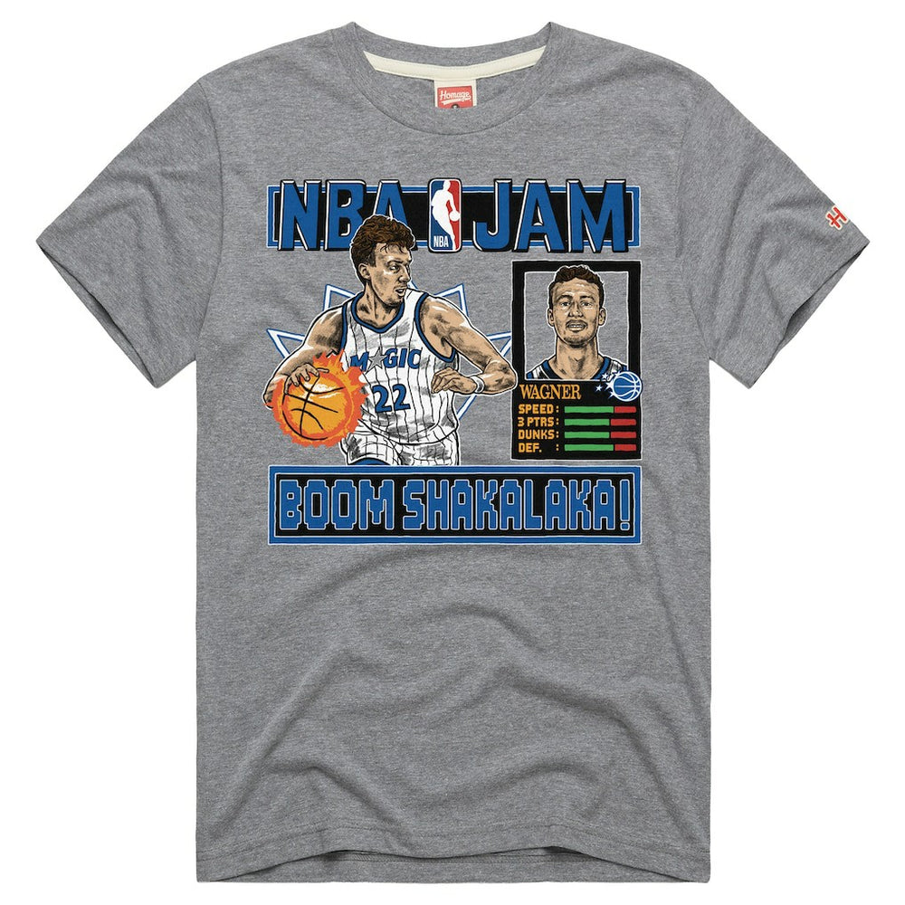 Franz Wagner Orlando Magic Homage Unisex NBA Jam Tri-Blend T-Shirt Gray