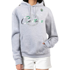 Boston Celtics G-III 4Her by Carl Banks Women's Shadow Logo Tri-Blend Fleece Hoodie Gray