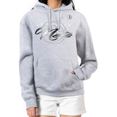 Brooklyn Nets G-III 4Her by Carl Banks Women's Shadow Logo Tri-Blend Fleece Hoodie Gray