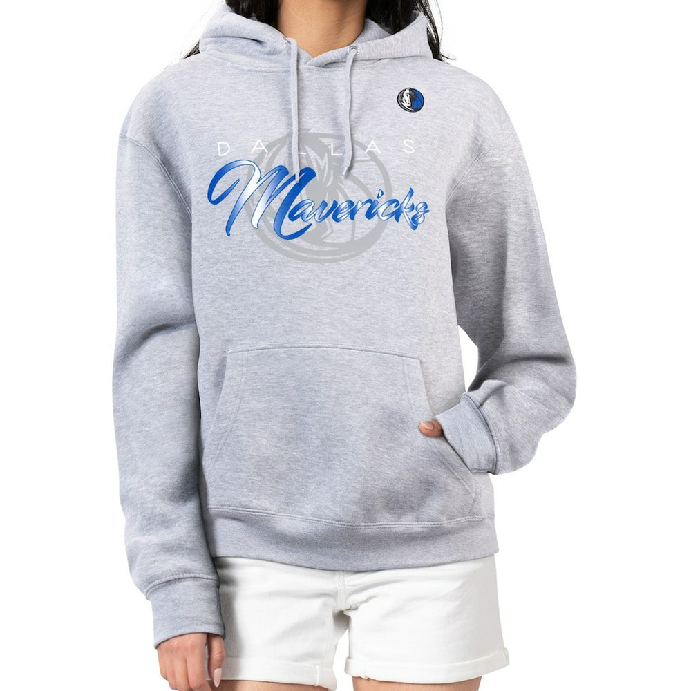 Dallas Mavericks G-III 4Her by Carl Banks Women's Shadow Logo Tri-Blend Fleece Hoodie Gray