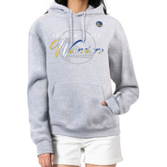 Golden State Warriors G-III 4Her by Carl Banks Women's Shadow Logo Tri-Blend Fleece Hoodie Gray