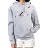 Miami Heat G-III 4Her by Carl Banks Women's Shadow Logo Tri-Blend Fleece Hoodie Gray