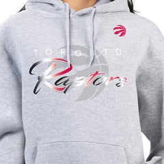 Toronto Raptors G-III 4Her by Carl Banks Women's Shadow Logo Tri-Blend Fleece Hoodie Gray
