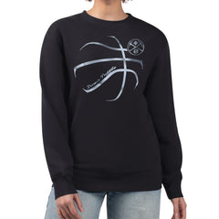 Denver Nuggets G-III 4Her by Carl Banks Women's Metallic Print Basketball Sketch Fleece Sweatshirt Black