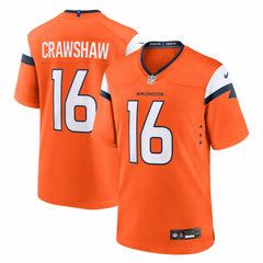 Jeremy Crawshaw Denver Broncos Team Game Jersey - Orange - Nike