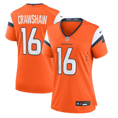Jeremy Crawshaw Denver Broncos Women's Team Game Jersey - Orange - Nike