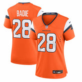 Tyler Badie Denver Broncos Women's Team Game Jersey - Orange - Nike