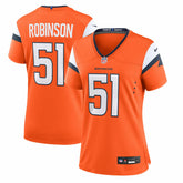 Que Robinson Denver Broncos Women's Team Game Jersey - Orange - Nike