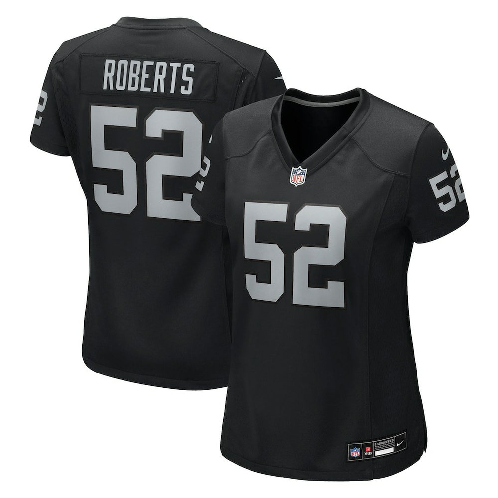 Elandon Roberts Las Vegas Raiders Women's Team Game Jersey - Black - Nike
