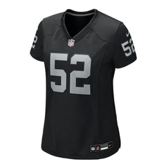 Elandon Roberts Las Vegas Raiders Women's Team Game Jersey - Black - Nike