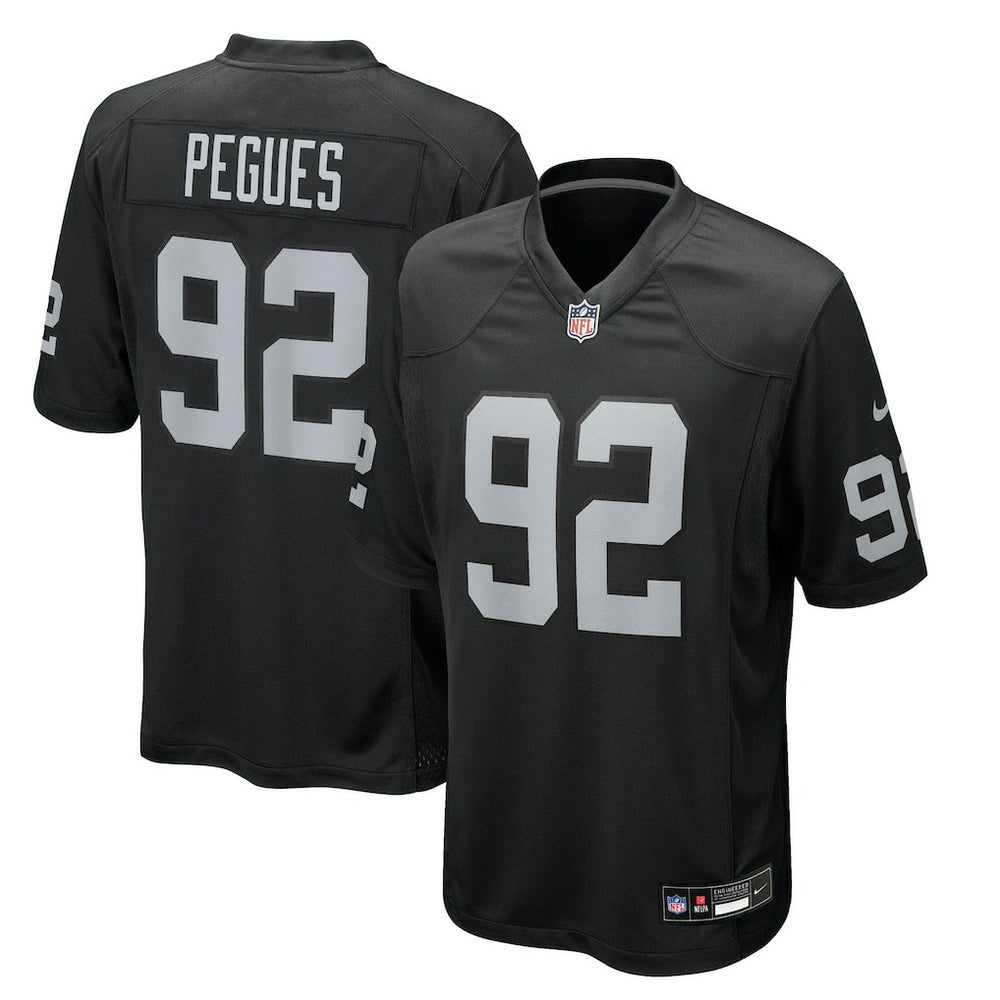 JJ Pegues Las Vegas Raiders Team Game Jersey - Black - Nike