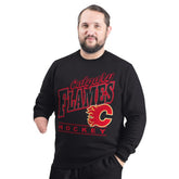 Calgary Flames G-III Sports by Carl Banks Adaptive Headliner Fleece Sweatshirt - Black | NHL near me