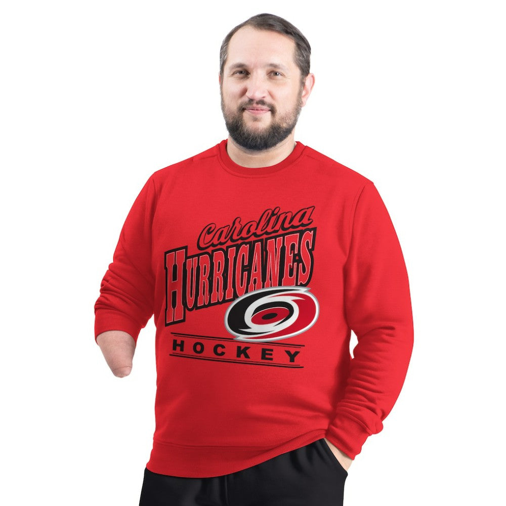 Carolina Hurricanes G-III Sports by Carl Banks Adaptive Headliner Fleece Sweatshirt - Red | NHL sale