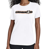 Anaheim Ducks Starter Women's Team Stripe T-Shirt - White | NHL Lifestyle