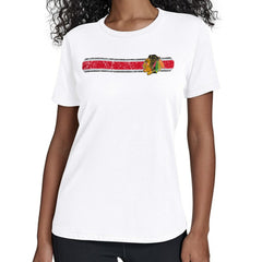 Chicago Blackhawks Starter Women's Team Stripe T-Shirt - White | NHL online