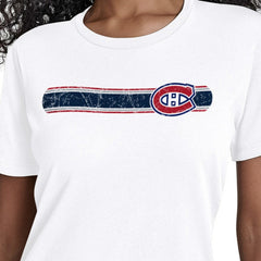 Montreal Canadiens Starter Women's Team Stripe T-Shirt - White | NHL sale