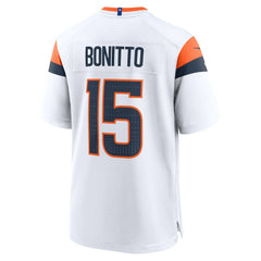 Nik Bonitto Denver Broncos Game Jersey - White - Nike