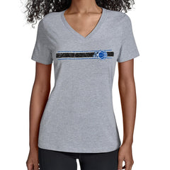 Orlando Magic Starter Women's Team Stripe V-Neck T-Shirt Gray