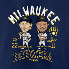 Jackson Chourio & Christian Yelich Milwaukee Brewers Player Duo T-Shirt Online