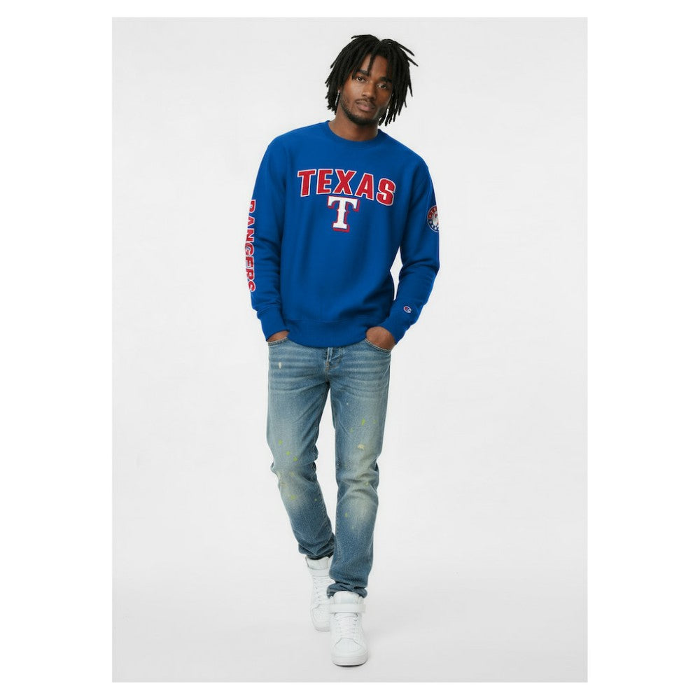 Texas Rangers Champion Reverse Weave Chenille Sweatshirt Online