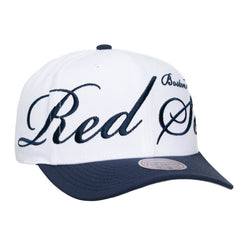 Boston Red Sox Mitchell & Ness Unisex XL Script Pro Crown Snapback Hat Discount