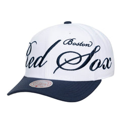 Boston Red Sox Mitchell & Ness Unisex XL Script Pro Crown Snapback Hat Discount