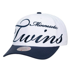 Minnesota Twins Mitchell & Ness Unisex XL Script Pro Crown Adjustable Hat Sale
