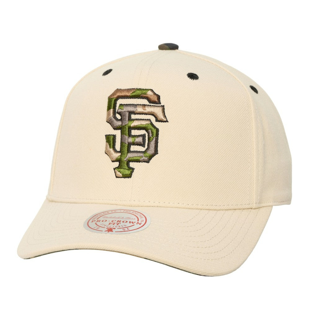 San Francisco Giants Mitchell & Ness Unisex Camo Logo Pro Crown Snapback Hat Sale