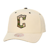 Cleveland Guardians Mitchell & Ness Unisex Camo Logo Pro Crown Snapback Hat Sale
