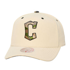 Cleveland Guardians Mitchell & Ness Unisex Camo Logo Pro Crown Snapback Hat Sale