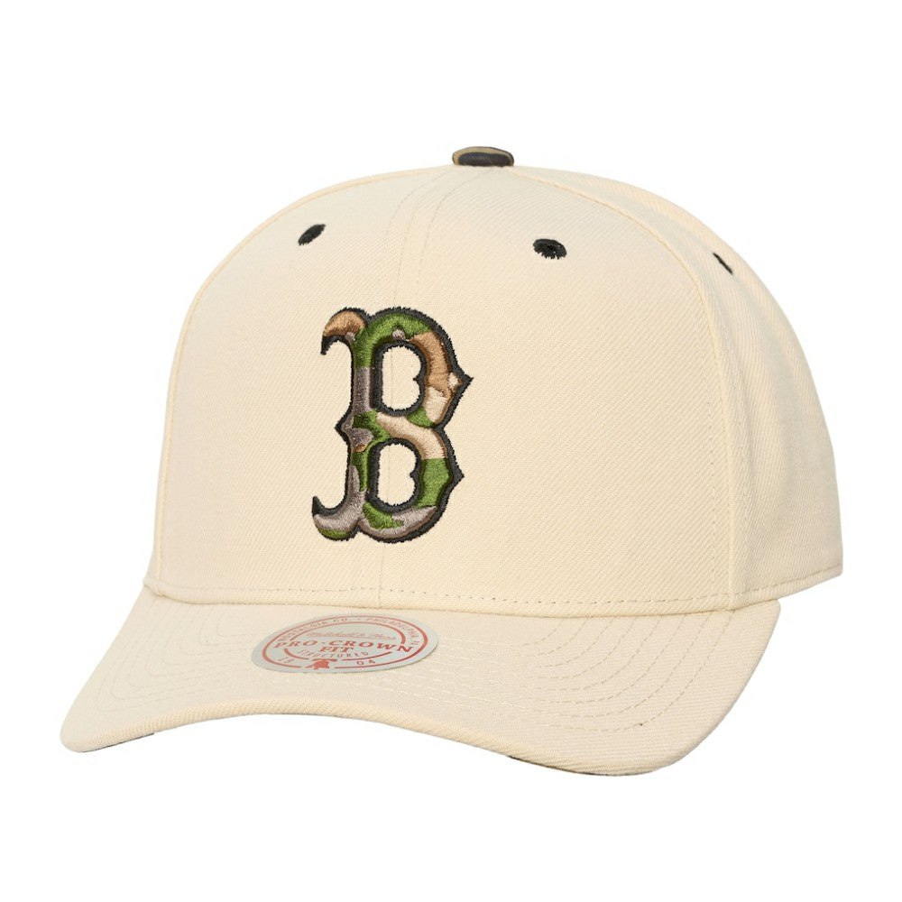 Boston Red Sox Mitchell & Ness Unisex Camo Logo Pro Crown Snapback Hat Online