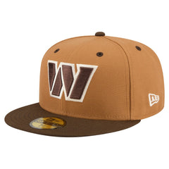 Washington Commanders New Era Two-Tone Walnut 59FIFTY Fitted Hat - Light Brown/Dark Brown - NFL