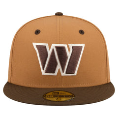 Washington Commanders New Era Two-Tone Walnut 59FIFTY Fitted Hat - Light Brown/Dark Brown - NFL