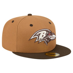 Baltimore Ravens New Era Two-Tone Walnut 59FIFTY Fitted Hat - Light Brown/Dark Brown - NFL