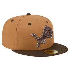 Detroit Lions New Era Two-Tone Walnut 59FIFTY Fitted Hat - Light Brown/Dark Brown - NFL