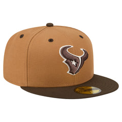 Houston Texans New Era Two-Tone Walnut 59FIFTY Fitted Hat - Light Brown/Dark Brown - NFL