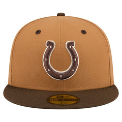 Indianapolis Colts New Era Two-Tone Walnut 59FIFTY Fitted Hat - Light Brown/Dark Brown - NFL